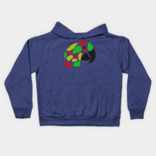 Splotchy Macaw Head Kids Hoodie